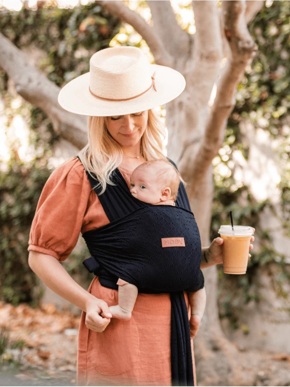Petunia Pickle Bottom x MOBY Easy Wrap in Black Eyelet